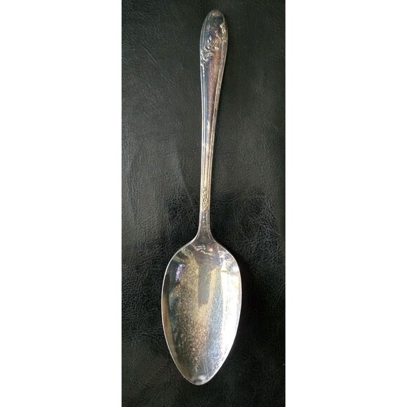 1 Vintage Oneida Community Tudor Queen Bess II Silver Plate 1946 Serving Spoon - Picture 5 of 12